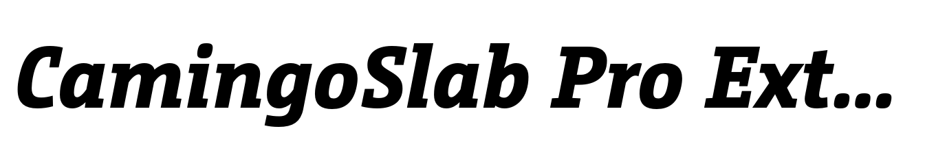 CamingoSlab Pro ExtraBold Italic